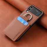 Luxury Leather Wallet Phone Case For Samsung Z Flip