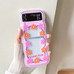 Flower Wavy Phone Case for Samsung Galaxy Z Flip 5 4 3