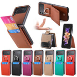 Luxury Leather Wallet Phone Case For Samsung Z Flip