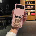 Cartoon Mechanical Dog Holder  Case For Samsung Galaxy Z Flip 4 3 5G