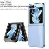 Electroplating Transparent Protective Phone Case For Samsung Galaxy Z Flip 5 Flip 4 Flip 3