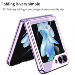 Electroplating Transparent Protective Phone Case For Samsung Galaxy Z Flip 5 Flip 4 Flip 3