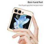 Electroplating Transparent Protective Phone Case For Samsung Galaxy Z Flip 5 Flip 4 Flip 3