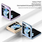 Electroplating Transparent Protective Phone Case For Samsung Galaxy Z Flip 5 Flip 4 Flip 3