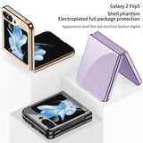 Electroplating Transparent Protective Phone Case For Samsung Galaxy Z Flip 5 Flip 4 Flip 3