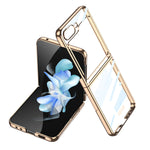 Electroplating Transparent Protective Phone Case For Samsung Galaxy Z Flip 5 Flip 4 Flip 3