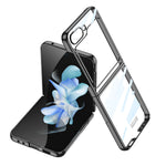 Electroplating Transparent Protective Phone Case For Samsung Galaxy Z Flip 5 Flip 4 Flip 3