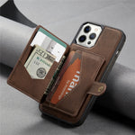 Magnetic Leather Wallet Flip Case for iPhone Mini