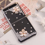 DIY Flower Crown Perfume Bottle Full Bling Crystal Diamond Case Cover For Samsung Galaxy Z Fold 3