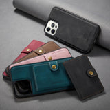 Magnetic Leather Wallet Flip Case for iPhone Mini