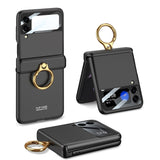 Armor Case with Ring Bracket Stand for Samsung Galaxy Z Flip 4 
(Magnetic Hinge Cover)