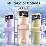 Luxury Frosted Electroplated Phone Case For Galaxy Z Flip 3/4 Hinge Full Package