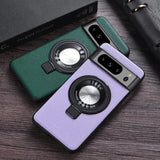 Premium Leather Magnetic Wireless Charging Case For Google Pixel  Series