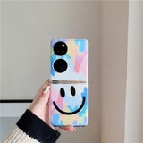 Cute Watercolor Smile Pendant Phone Case For Huawei P50 Pocket