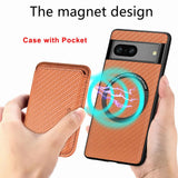 2 in 1 Leather Magnetic Case for Google Pixel Series