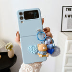 Bear Love Heart Case For Samsung Z Flip