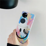 Cute Watercolor Smile Pendant Phone Case For Huawei P50 Pocket