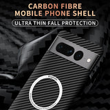 Wireless Carbon Fiber Phone Case For Google Pixel 7