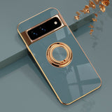 Luxury Plating Silicone Shockproof Phone Case For Google Pixel 7 Series