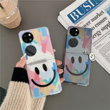 Cute Watercolor Smile Pendant Phone Case For Huawei P50 Pocket