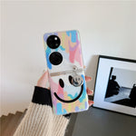 Cute Watercolor Smile Pendant Phone Case For Huawei P50 Pocket