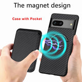 2 in 1 Leather Magnetic Case for Google Pixel Series