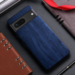 Bamboo Wood Pattern Leather Phone Case For Google Pixel 7 Pro