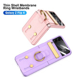 Ultra Thin Adjustable Wristband Ring Bracket Case For Samsung Galaxy Z Flip 4