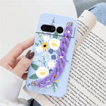 Flowers Silicone Matte Cover For Google Pixel 7 Pro
