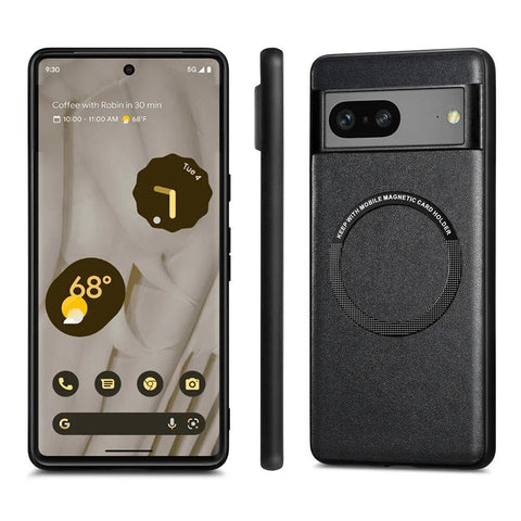 Magnetic Leather Wireless Charging Case For Google Pixel 8 Series