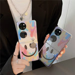 Cute Watercolor Smile Pendant Phone Case For Huawei P50 Pocket