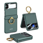 Armor Case with Ring Bracket Stand for Samsung Galaxy Z Flip 4 
(Magnetic Hinge Cover)