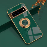 Luxury Plating Silicone Shockproof Phone Case For Google Pixel 7 Series