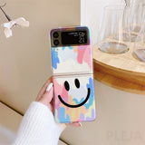 Cute Watercolor Smile Pendant Phone Case For Samsung Galaxy Z Flip 3