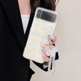 3D Crystal Butterfly Bracelet Phone Case For Samsung Galaxy Z Flip