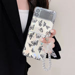 3D Crystal Butterfly Bracelet Phone Case For Samsung Galaxy Z Flip