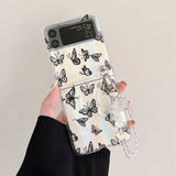 3D Crystal Butterfly Bracelet Phone Case For Samsung Galaxy Z Flip