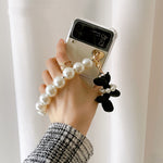 Pearl Dog Bracelet Phone case For Samsung Galaxy Z Flip 3