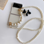 Pearl Dog Bracelet Phone case For Samsung Galaxy Z Flip 3