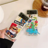 Korea Cute Cartoon Phone Cases For Samsung Galaxy Z Flip 3