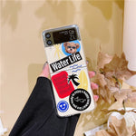 Korea Cute Cartoon Phone Cases For Samsung Galaxy Z Flip 3